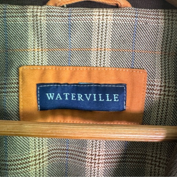 Waterville brown button down canvas jacket made in Italy size 52 - Picture 2 of 9